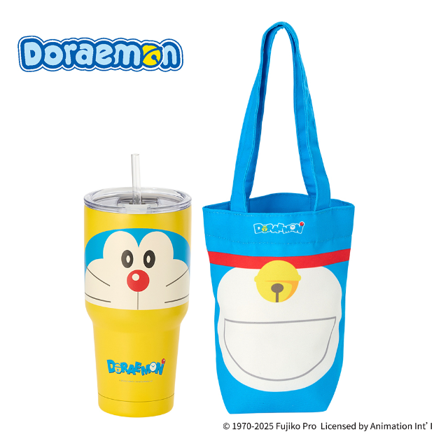 哆啦A夢 304不鏽鋼冰壩杯袋組 (超值3件組)