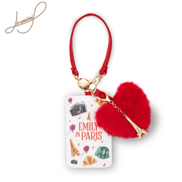 Emily in Paris愛心吊牌-白