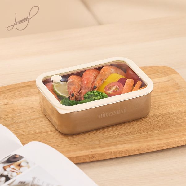 可微波不鏽鋼保鮮盒700ml  